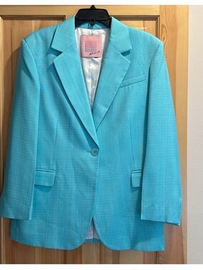 Mix It Bright Turquoise Single-Button Blazer